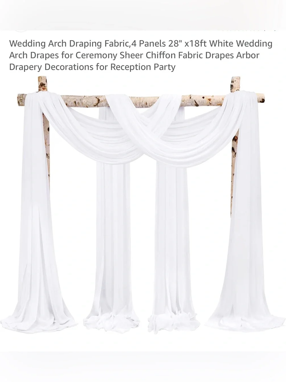 2 (set of 2) Cream, 1 (set of 2) Champagne 5’x10’ Draped Panels Event Backdrop